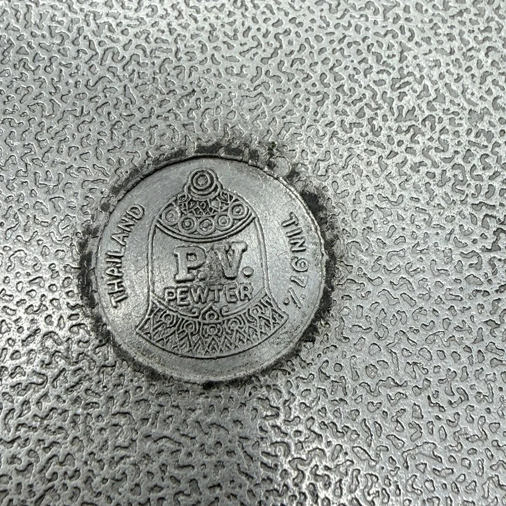 P.V. Pewter Thai Dancer Decorative Plate Thailand 97% Tin 6.5 In